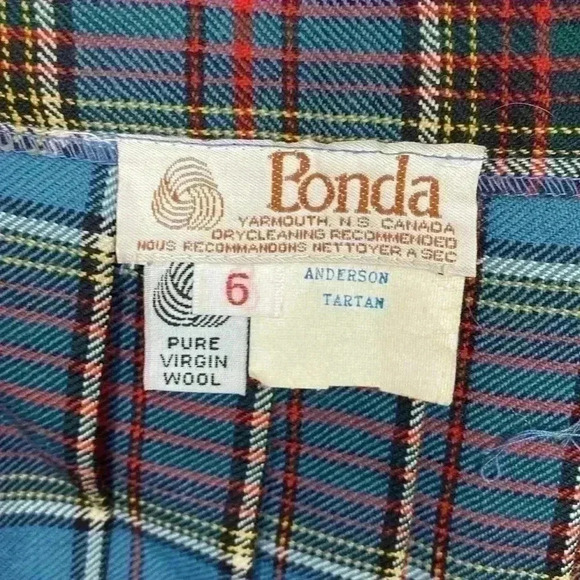 Bonda Vintage Womens Skirt Tartan Plaid Size 6 Uniform - Picture 4 of 4
